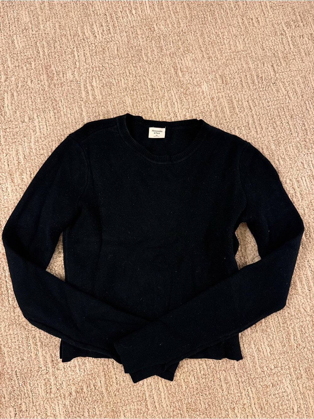 Abercrombie & Fitch Black Crewneck Long Sleeve Sweatshirt